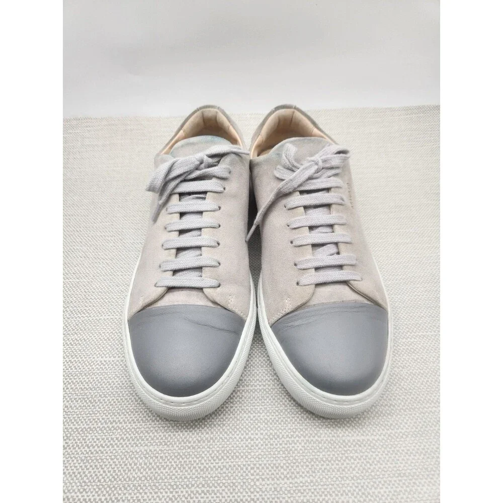 Alex Arigado Cap Toe Sneaker Size 9 Gray Leather Suede Lace Up Casual